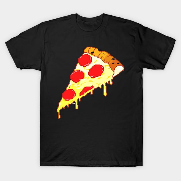 Pixel Pizza T-Shirt by linarangel